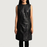 Luxe Black Leather Dress